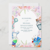 Invitation Alice au pays des merveilles Mariage (Devant)