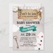 Invitation Alice au pays des merveilles Ne soyez pas en retar (Devant)