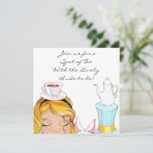 Invitation Alice au pays des merveilles nuptiale ou (Debout devant)