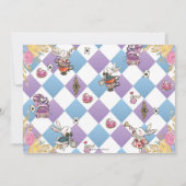 Invitation Alice au pays des merveilles Photo de thé d'annive (Dos)