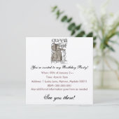 Invitation Alice au pays des merveilles Queen of Heart Grunge (Debout devant)