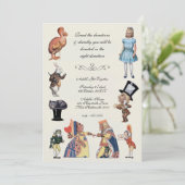 Invitation Alice au pays des merveilles - Sorties de découpe  (Debout devant)