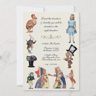 Invitation Alice au pays des merveilles - Sorties de découpe 