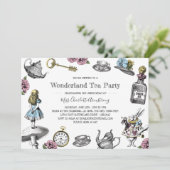 Invitation Alice au pays des merveilles Tea Party (Debout devant)