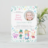 Invitation Alice au pays des merveilles | Thé pour deux deuxi (Debout devant)