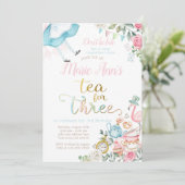 Invitation Alice au pays des merveilles, Thé pour trois 3e an (Debout devant)