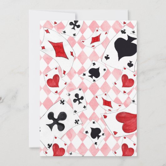 Invitation Alice au pays des merveilles Un derland 1er annive (Dos)