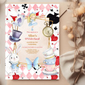 Invitation Alice au pays des merveilles Un derland 1er annive