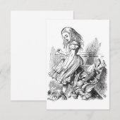 Invitation Alice au pays des merveilles vintage (Devant / Derrière)