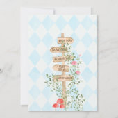 Invitation Alice Aventures dans Woderland Anniversaire Tea Pa (Dos)