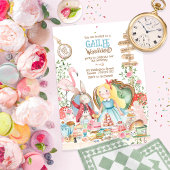 Invitation Alice Aventures dans Woderland Anniversaire Tea Pa