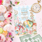 Invitation Alice Aventures dans Woderland Anniversaire Tea Pa