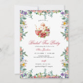 Invitation ALICE Blush Floral Bridal Tea Party Brunch Douche (Devant)