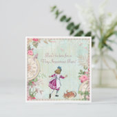 Invitation Alice chic minable mignonne dans l'anniversaire du (Debout devant)