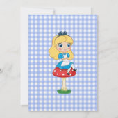 Invitation Alice Colorée Au Pays Des Merveilles Tea Party (Dos)