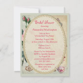 Invitation Alice dans la Fête de la mariée de collage de (Dos)