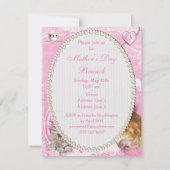 Invitation Alice dans le brunch du jour de mère du pays des (Dos)