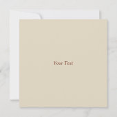 Invitation Alice Dans les cheveux Brown et Cheshire Cat (Dos)