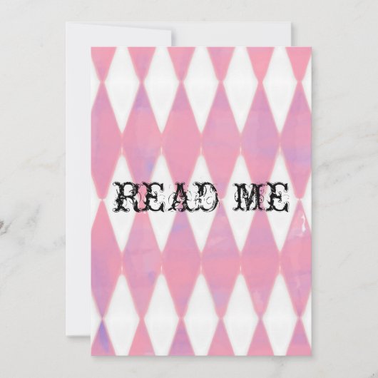 Invitation Alice dans l'invitation de douche du pays des (Devant)