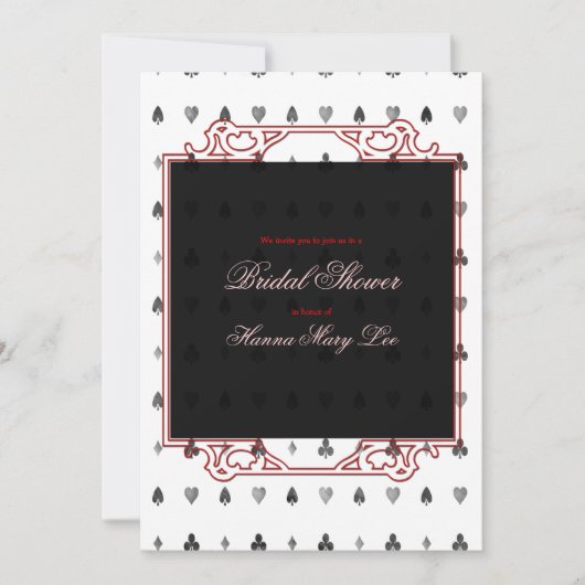 Invitation Alice dans l'invitation de Fête de la mariée du (Devant)