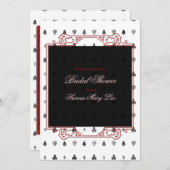 Invitation Alice dans l'invitation de Fête de la mariée du (Devant / Derrière)