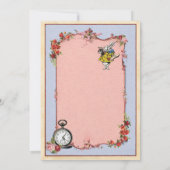 Invitation Alice dans l'invitation de théière de baby shower (Dos)