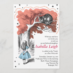 Invitation Alice dans l'invitation d'invitation de bat