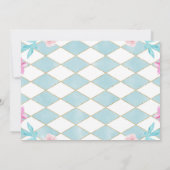 Invitation Alice dans l'Onederland 1er anniversaire Photo ble (Dos)