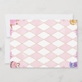 Invitation Alice dans l'Onederland 1er anniversaire photo ros (Dos)