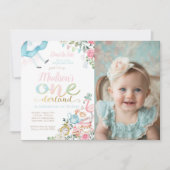 Invitation Alice dans ONEderland 1er anniversaire (Devant)