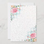 Invitation Alice dans ONEderland Anniversaire Whimsical Tea P (Dos)