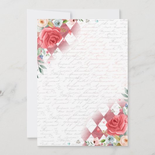 Invitation Alice dans ONEderland Anniversaire Whimsical Tea P (Dos)