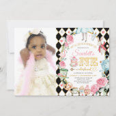 Invitation Alice dans ONEderland Mad Tea Party 1er anniversai (Devant)