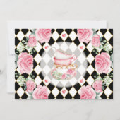 Invitation Alice dans ONEderland Mad Tea Party 1er anniversai (Dos)