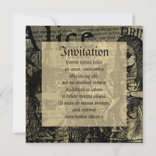 Invitation Alice Drink Me Collage