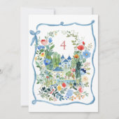 Invitation Alice enchantée colorée au pays des merveilles Ann (Dos)