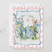 Invitation Alice enchantée colorée au pays des merveilles Ann (Dos)