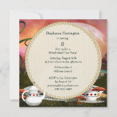 Invitation Alice et Flamant rose Wonderland (Dos)