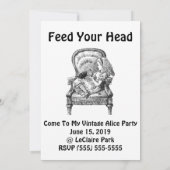 Invitation Alice et la Caterpillar (Dos)