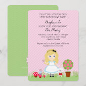 Invitation Alice et sa partie de thé (Devant / Derrière)