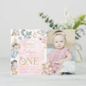 Invitation Alice In Wonderland 1er anniversaire Tea Party (Debout devant)