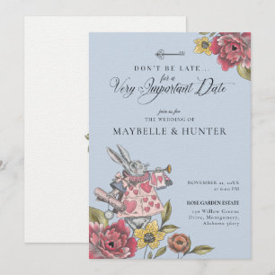 Invitation Alice In Wonderland Vintage Chic Storybook Mariage