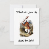 Invitation Alice - Lapin blanc (Devant)