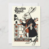 Invitation Alice Lapin Blanc Classique Wonderland (Dos)