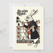 Invitation Alice Lapin Blanc Classique Wonderland  (Dos)