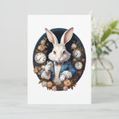 Invitation Alice lapin blanc dans Wonderland Montres et rose (Debout devant)