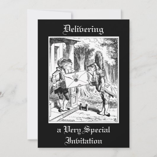 Invitation Alice - L'invitation de la Duchesse à jouer au cro (Devant)