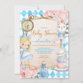 Invitation Alice lunaire dans le Baby shower des pays des mer (Devant)