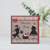 Invitation Alice, Mad Hatter et Cheshire Cat Christmas Party (Debout devant)