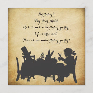 Invitation Alice vintage dans l'anniversaire de thé du pays